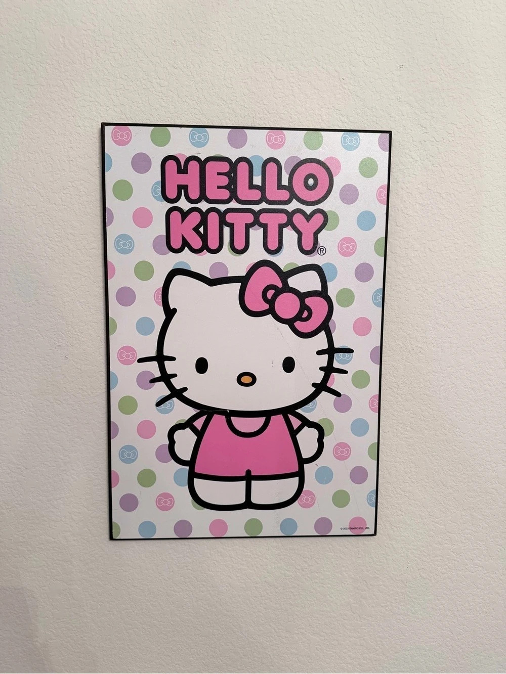 Hello Kitty Wall Art in Pink & White